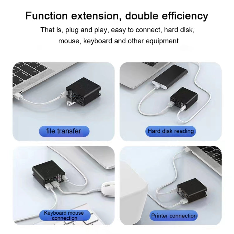 X83 65W Output USB-C / Type-C + 4 Ports USB HUB PD Charger, US Plug