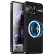 For Google Pixel 8a MagSafe Magnetic Frosted Metal Phone Case(Black) - Google Cases by PMC TechLife | Online Shopping South Africa | PMC TechLife | Buy Now Pay Later Mobicred