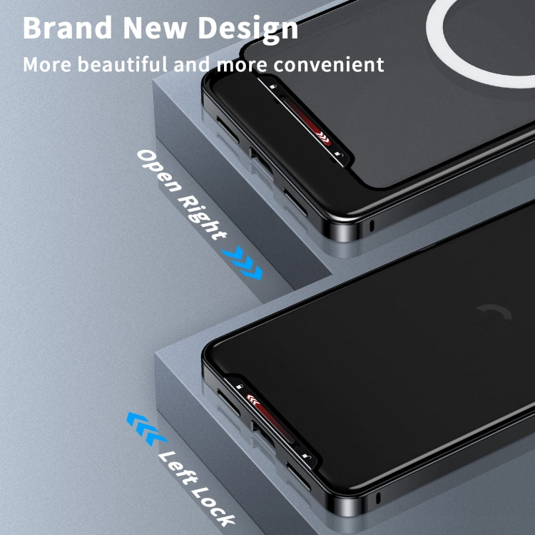 For Google Pixel 8a MagSafe Magnetic Frosted Metal Phone Case(Black)