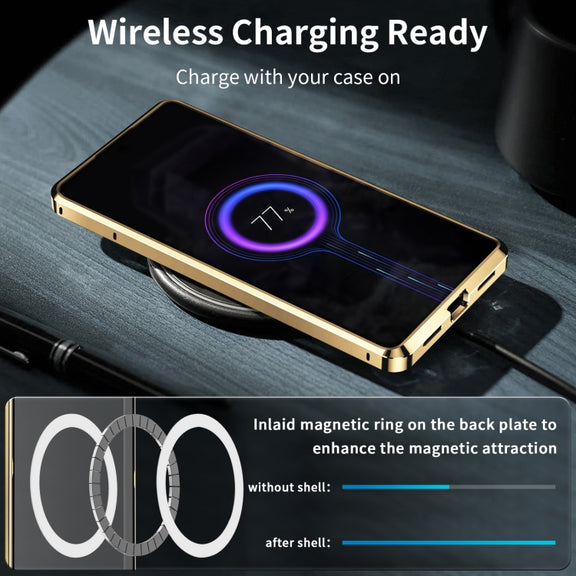 For Google Pixel 8a MagSafe Magnetic Frosted Metal Phone Case(Gold)