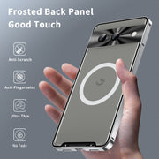 For Google Pixel 8a MagSafe Magnetic Frosted Metal Phone Case(Silver)