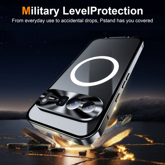 For Google Pixel 9 Pro XL MagSafe Magnetic Frosted Metal Phone Case(Black)
