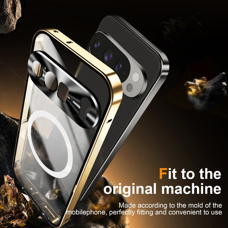 For Google Pixel 9 Pro XL MagSafe Magnetic Frosted Metal Phone Case(Gold)