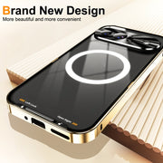 For Google Pixel 9 MagSafe Magnetic Frosted Metal Phone Case(Gold)