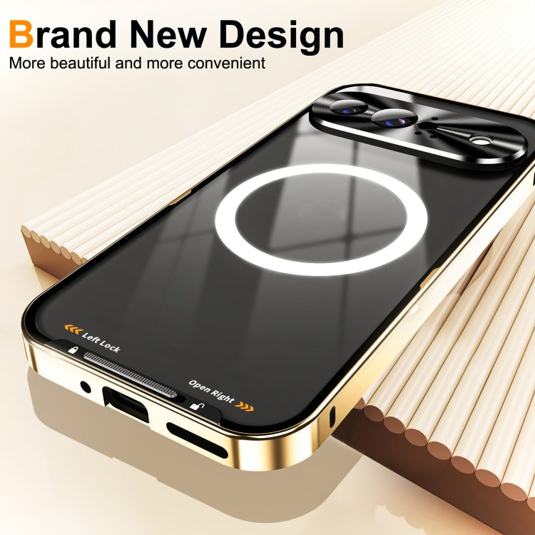 For Google Pixel 9 MagSafe Magnetic Frosted Metal Phone Case(Gold)