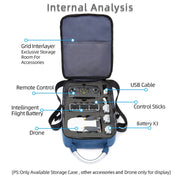 For DJI Mini SE Shockproof Single Shoulder Storage Carrying Case Box Bag, Size: 31 x 23 x 10cm(Blue + Black Liner)