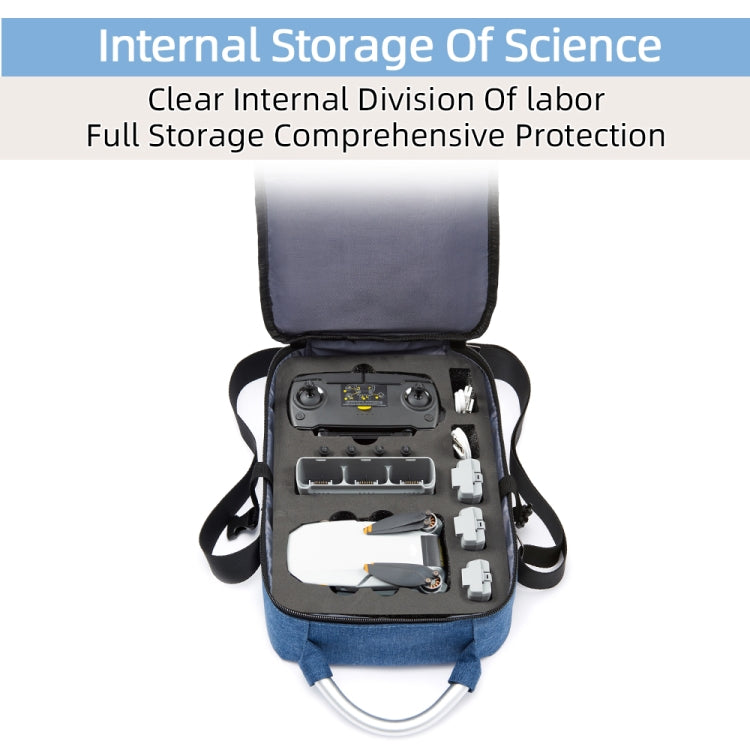 For DJI Mini SE Shockproof Single Shoulder Storage Carrying Case Box Bag, Size: 31 x 23 x 10cm(Blue + Black Liner)