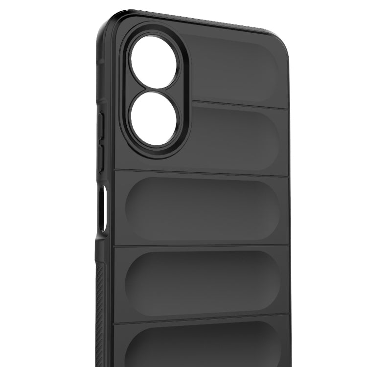 For OPPO A17 4G Global Magic Shield TPU + Flannel Phone Case(White)