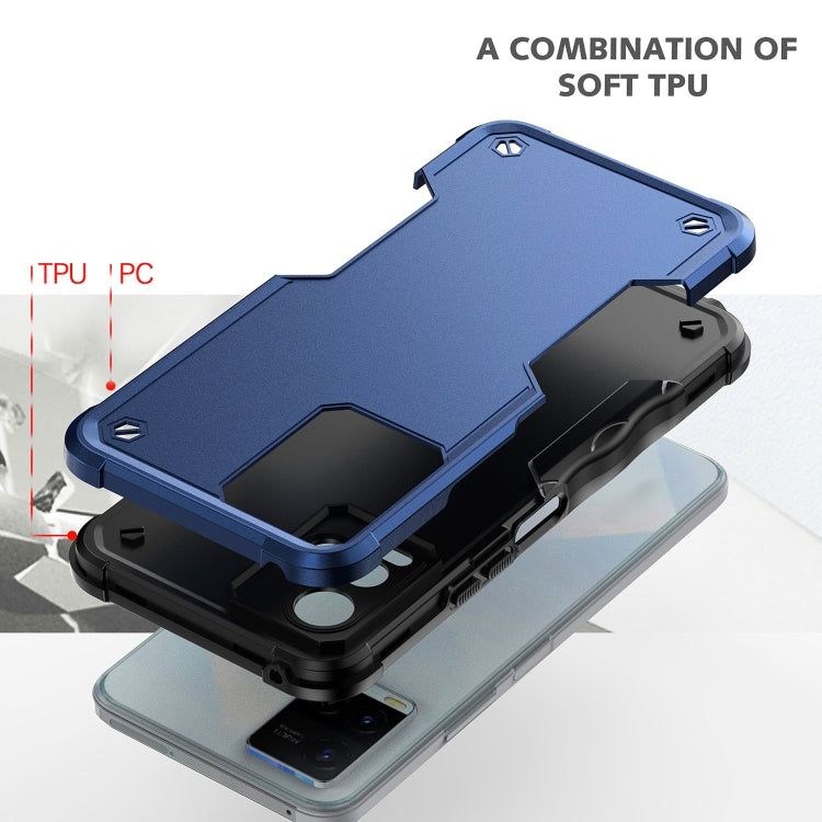 For vivo Y21 / Y21s / Y33 Non-slip Shockproof Armor Phone Case(Black)