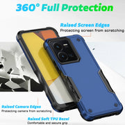 For vivo Y35 / Y22s / Y22 Non-slip Shockproof Armor Phone Case(Black)