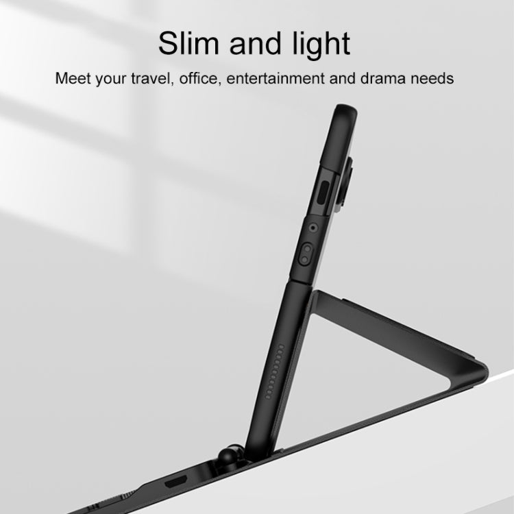 For Samsung Galaxy Z Fold3 5G Magnetic Folding Bluetooth Keyboard Leather Case(Dark Green)