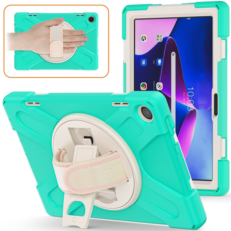 For Lenovo Tab M10 10.1 3rd Gen Silicone + PC Protective Tablet Case(Mint Green)