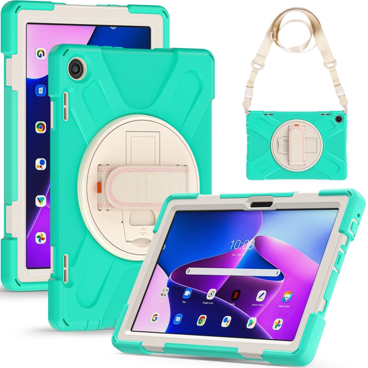 For Lenovo Tab M10 10.1 3rd Gen Silicone + PC Protective Tablet Case(Mint Green)