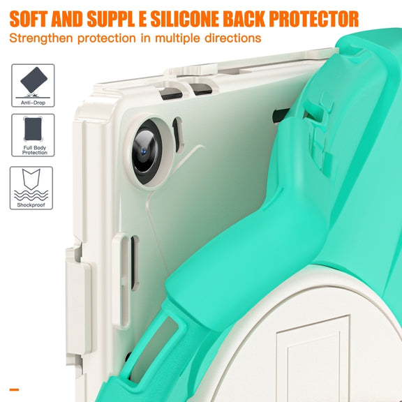 For Lenovo Tab M10 10.1 3rd Gen Silicone + PC Protective Tablet Case(Mint Green)