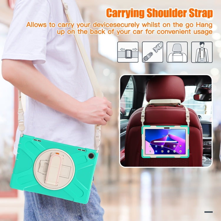 For Lenovo Tab M10 10.1 3rd Gen Silicone + PC Protective Tablet Case(Mint Green)