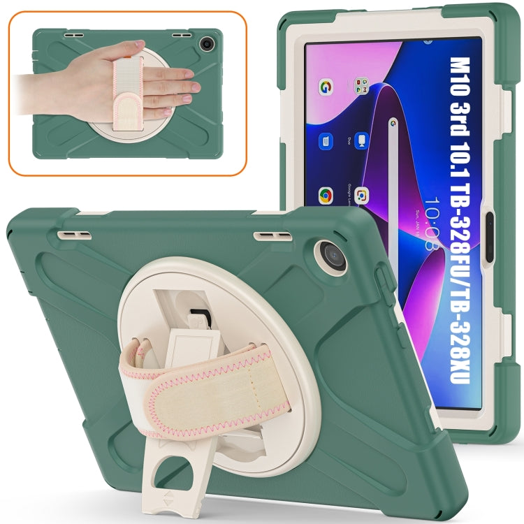 For Lenovo Tab M10 10.1 3rd Gen Silicone + PC Protective Tablet Case(Emerald)