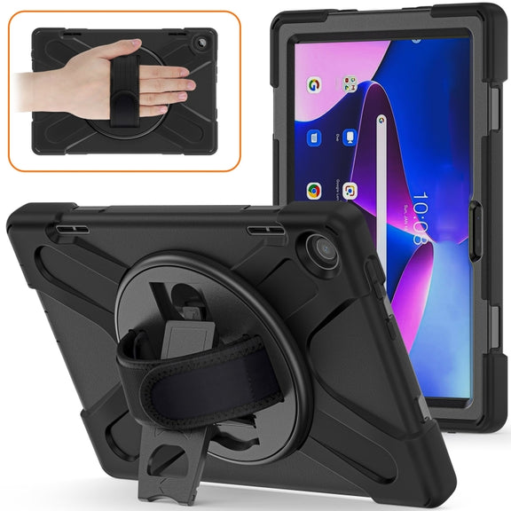 For Lenovo Tab M10 10.1 3rd Gen Silicone + PC Protective Tablet Case(Black)
