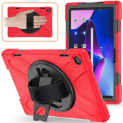 For Lenovo Tab M10 10.1 3rd Gen Silicone + PC Protective Tablet Case(Red)