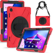 For Lenovo Tab M10 10.1 3rd Gen Silicone + PC Protective Tablet Case(Red)