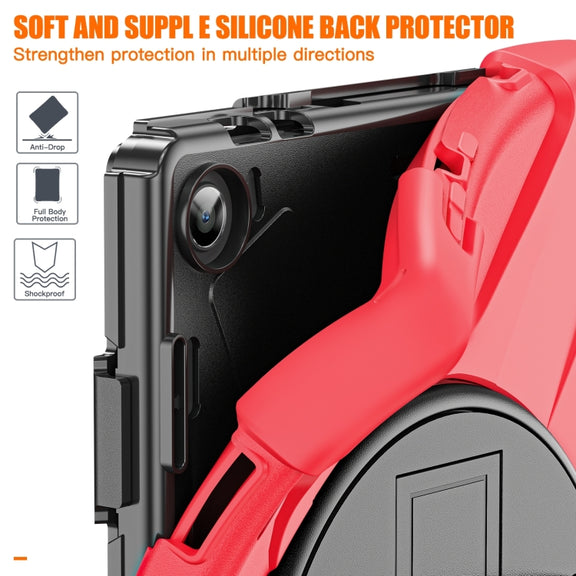 For Lenovo Tab M10 10.1 3rd Gen Silicone + PC Protective Tablet Case(Red)