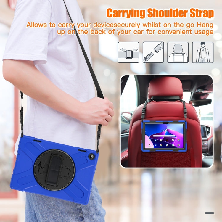 For Lenovo Tab M10 10.1 3rd Gen Silicone + PC Protective Tablet Case(Blue)