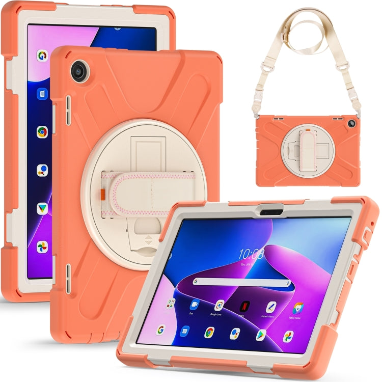 For Lenovo Tab M10 10.1 3rd Gen Silicone + PC Protective Tablet Case(Orange)