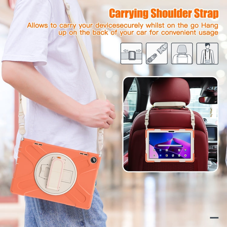 For Lenovo Tab M10 10.1 3rd Gen Silicone + PC Protective Tablet Case(Orange)