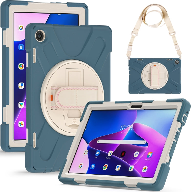 For Lenovo Tab M10 10.1 3rd Gen Silicone + PC Protective Tablet Case(Cornflower Blue)