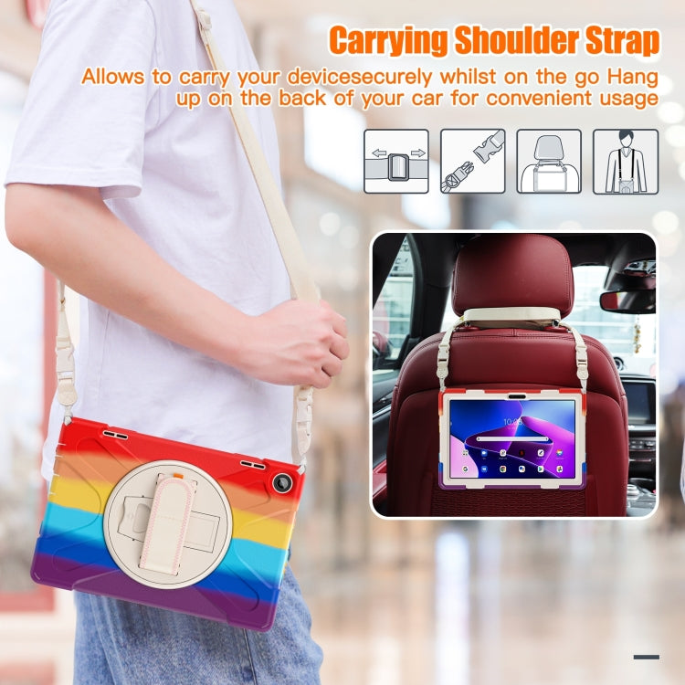 For Lenovo Tab M10 10.1 3rd Gen Silicone + PC Protective Tablet Case(Colorful Red)
