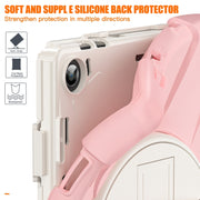 For Lenovo Tab M10 10.1 3rd Gen Silicone + PC Protective Tablet Case(Cherry Blossom Pink)