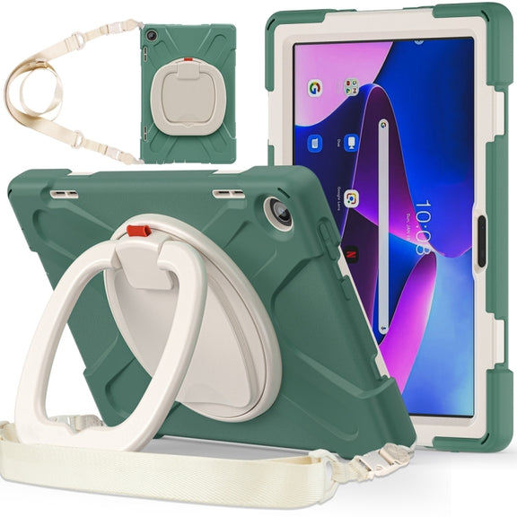For Lenovo Tab M10 10.1 3rd Gen Silicone + PC Protective Tablet Case(Emerald)