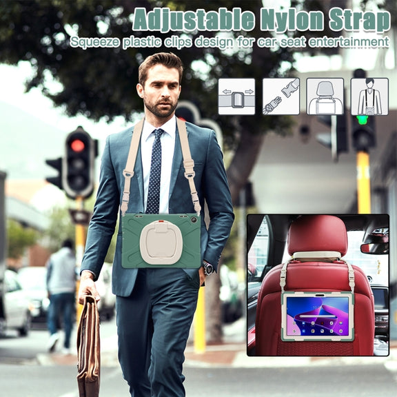 For Lenovo Tab M10 10.1 3rd Gen Silicone + PC Protective Tablet Case(Emerald)