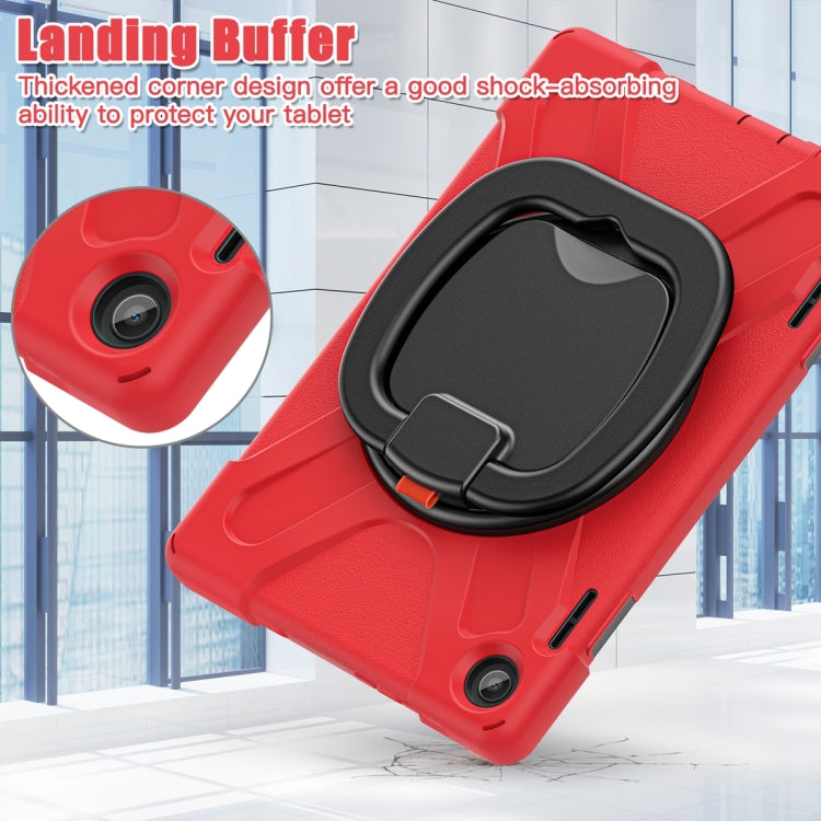 For Lenovo Tab M10 10.1 3rd Gen Silicone + PC Protective Tablet Case(Red)