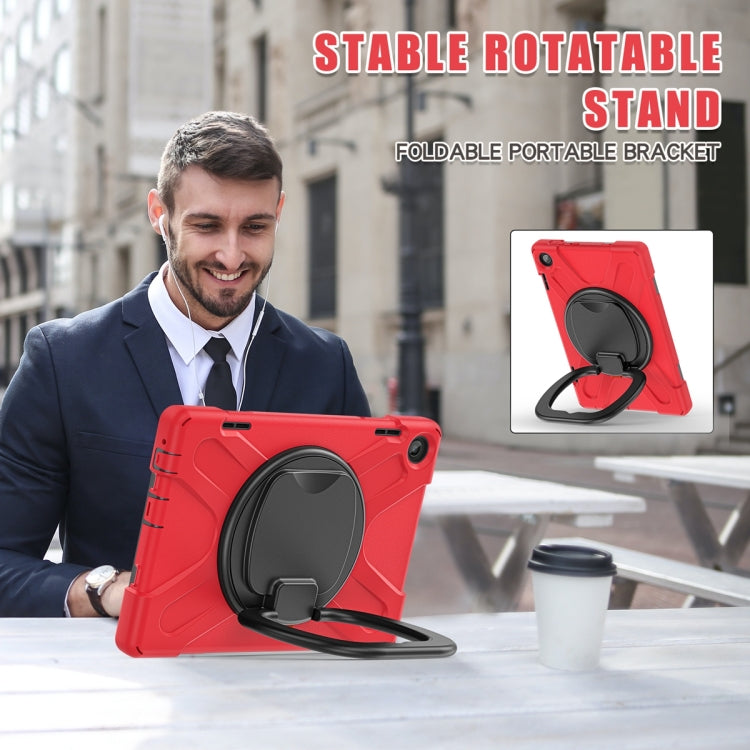 For Lenovo Tab M10 10.1 3rd Gen Silicone + PC Protective Tablet Case(Red)