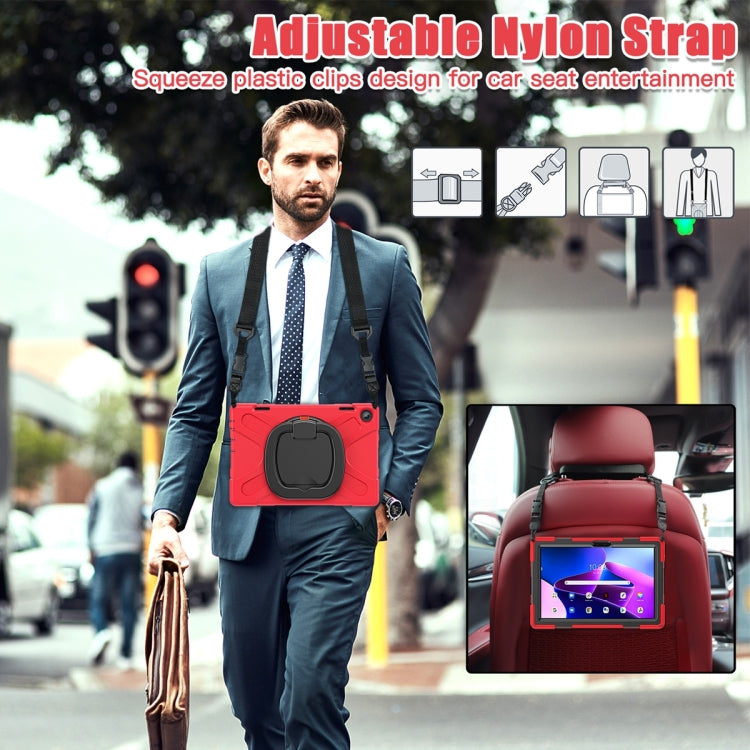 For Lenovo Tab M10 10.1 3rd Gen Silicone + PC Protective Tablet Case(Red)