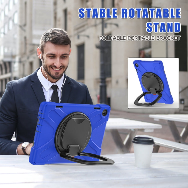 For Lenovo Tab M10 10.1 3rd Gen Silicone + PC Protective Tablet Case(Blue)
