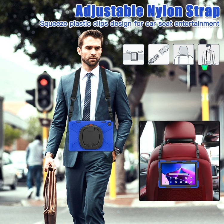 For Lenovo Tab M10 10.1 3rd Gen Silicone + PC Protective Tablet Case(Blue)