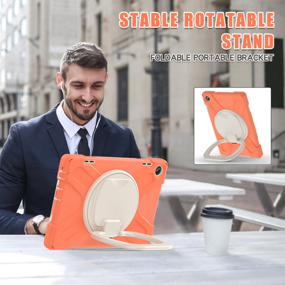 For Lenovo Tab M10 10.1 3rd Gen Silicone + PC Protective Tablet Case(Orange)