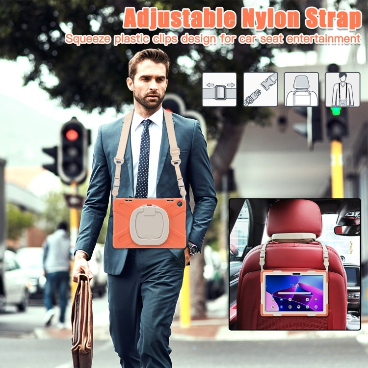 For Lenovo Tab M10 10.1 3rd Gen Silicone + PC Protective Tablet Case(Orange)