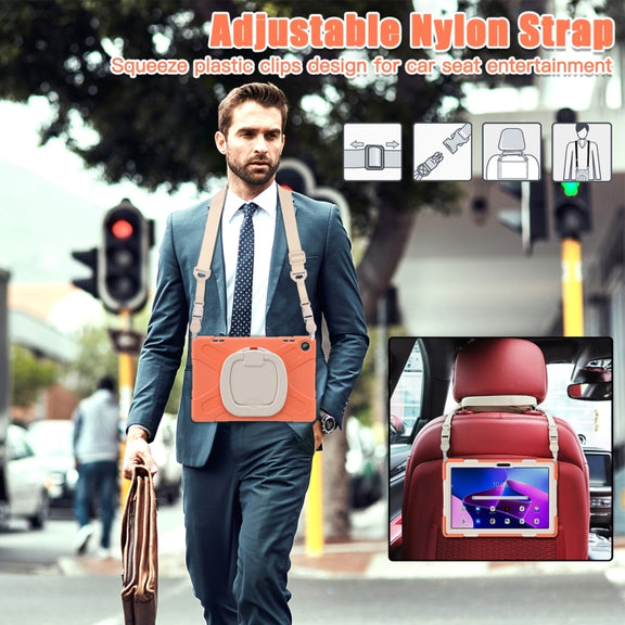 For Lenovo Tab M10 10.1 3rd Gen Silicone + PC Protective Tablet Case(Orange)