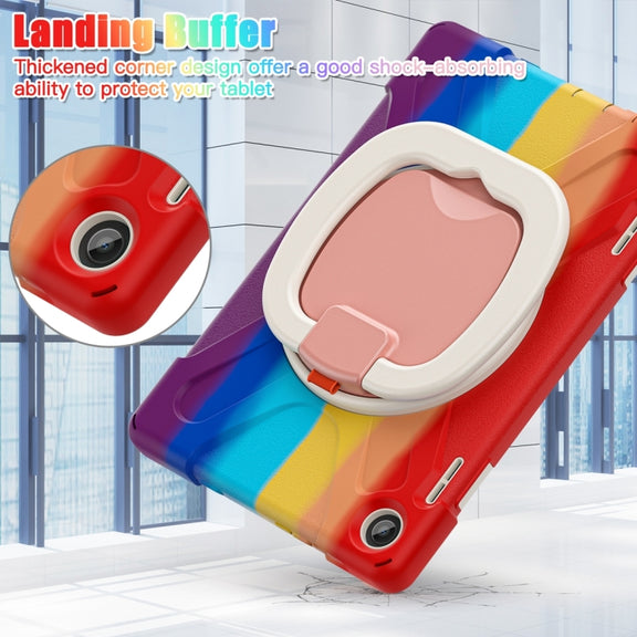 For Lenovo Tab M10 10.1 3rd Gen Silicone + PC Protective Tablet Case(Colorful Red)