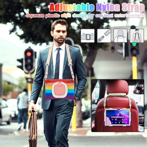 For Lenovo Tab M10 10.1 3rd Gen Silicone + PC Protective Tablet Case(Colorful Red)