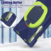 For Lenovo Pad Pro 2022 11.2 inch Silicone + PC Protective Tablet Case(Navy Blue Lime)