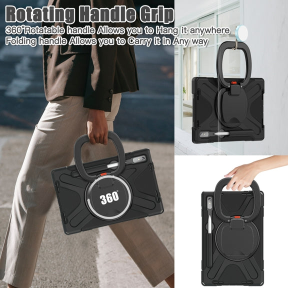 For Lenovo Pad Pro 2022 11.2 inch Silicone + PC Protective Tablet Case(Black)