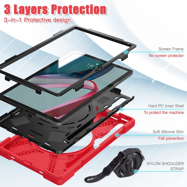 For Lenovo Pad Pro 2022 11.2 inch Silicone + PC Protective Tablet Case(Red)
