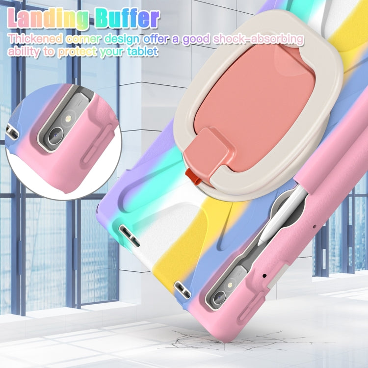 For Lenovo Pad Pro 2022 11.2 inch Silicone + PC Protective Tablet Case(Colorful Pink)