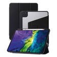 For iPad Air 13 2025 / 2024 / Pro 12.9 2022 3-Fold 360 Rotation Acrylic Leather Smart Tablet Case(Black) - iPad Pro 12.9 (2022/2021) Cases by PMC TechLife | Online Shopping South Africa | PMC TechLife | Buy Now Pay Later Mobicred