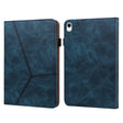 For iPad 2025 / 2022 Solid Color Embossed Striped Leather Tablet Case(Blue) - free shipping - PMC TechLife - Order now!