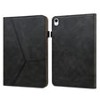 For iPad 2025 / 2022 Solid Color Embossed Striped Leather Tablet Case(Black) - iPad 2025 / 2022 Cases by PMC TechLife | Online Shopping South Africa | PMC TechLife | Buy Now Pay Later Mobicred
