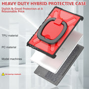 For MicroSoft Surface Pro 9 / 10 / 11 Handle Rotatable Kickstand Shockproof Tablet Case(Red)